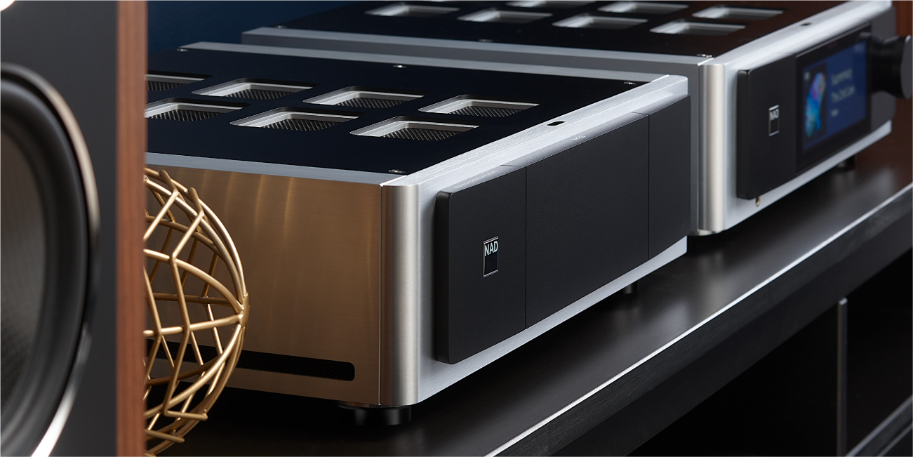 M23 Amplifier 3/4 view|M23 Streaming Amplifier|M23 Amplifier Rear Panel|M23 Amplifier 3/4 front view|M23 Amplifier top view