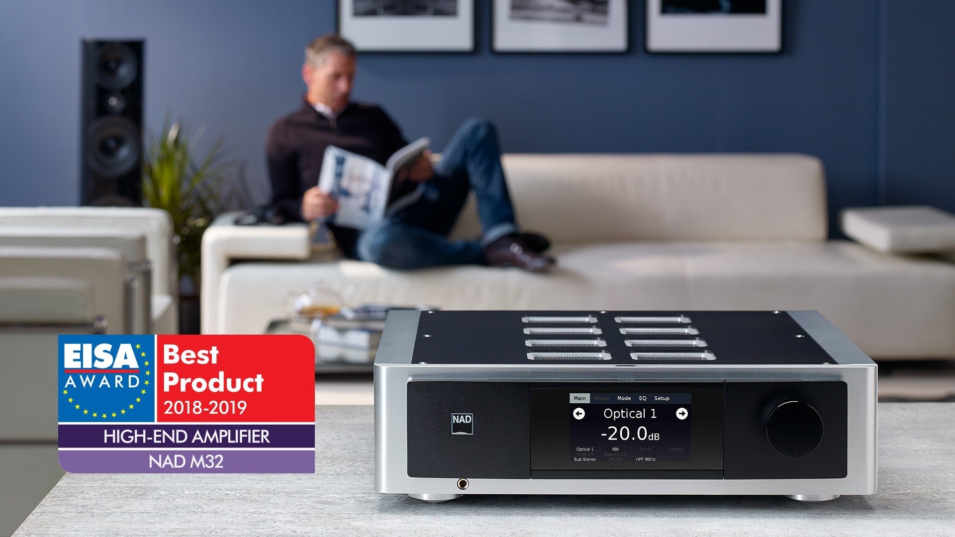 NAD M32 EISA Award Logo Lifestyle