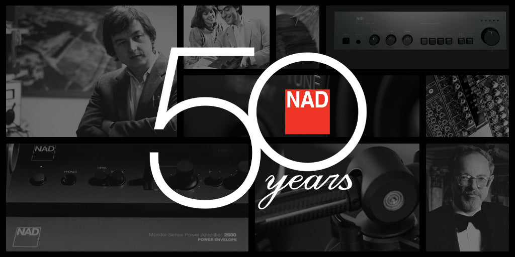 NAD 50th Anniversary Collage Logo|NAD C 3050 LE-Front||||NAD 50th Anniversary Logo