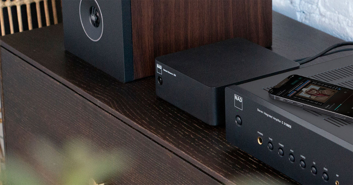 NAD CS1 on a credenza|CS1 front|CS1 Front