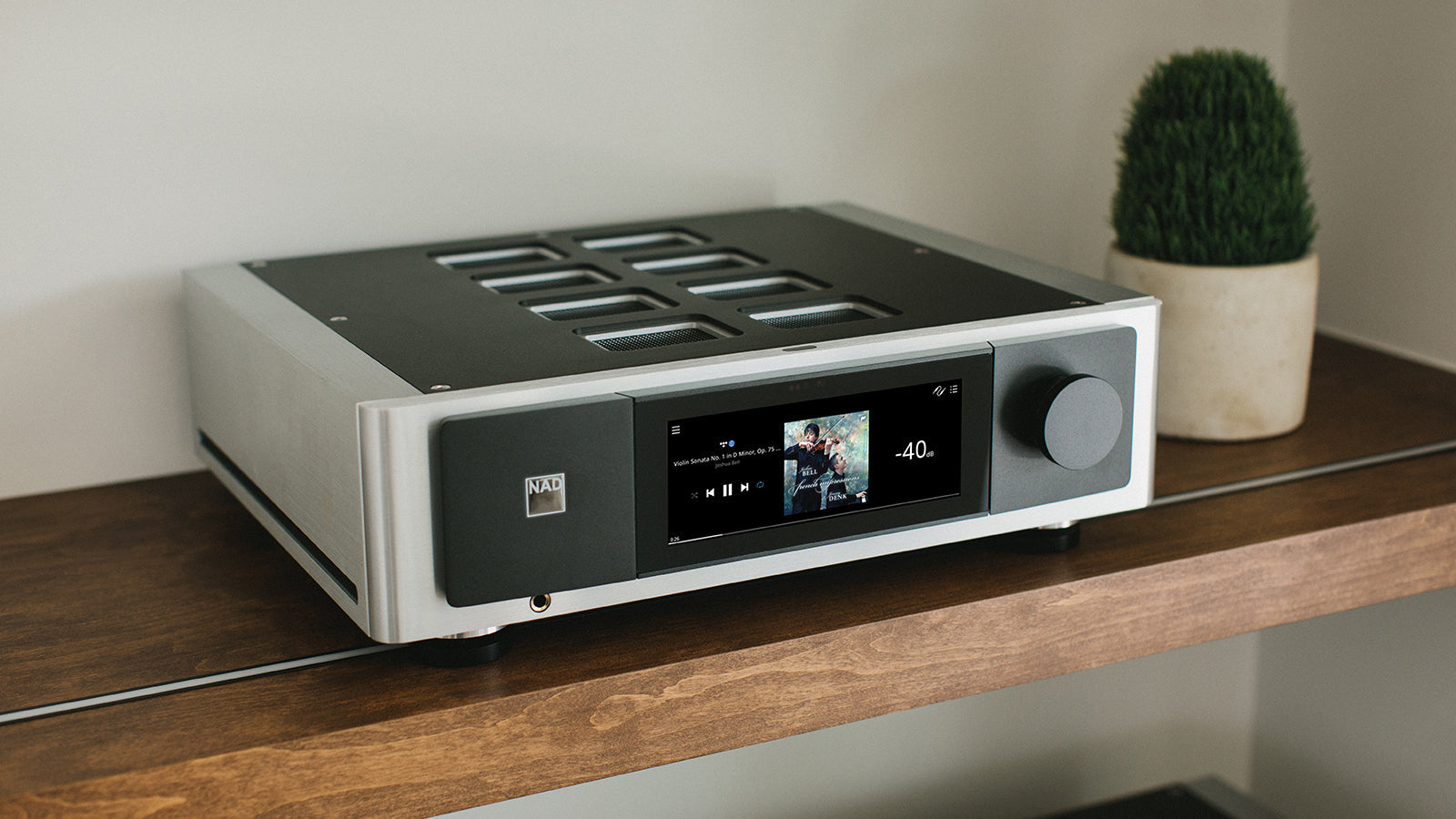 NAD M66 on a console table