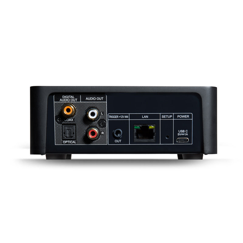 Chromecast airplay network music streamer rear