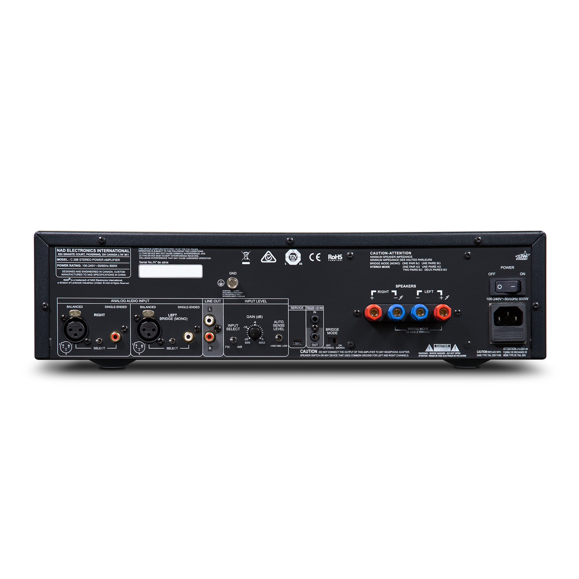 C 298 Stereo Power Amplifier – NAD Electronics