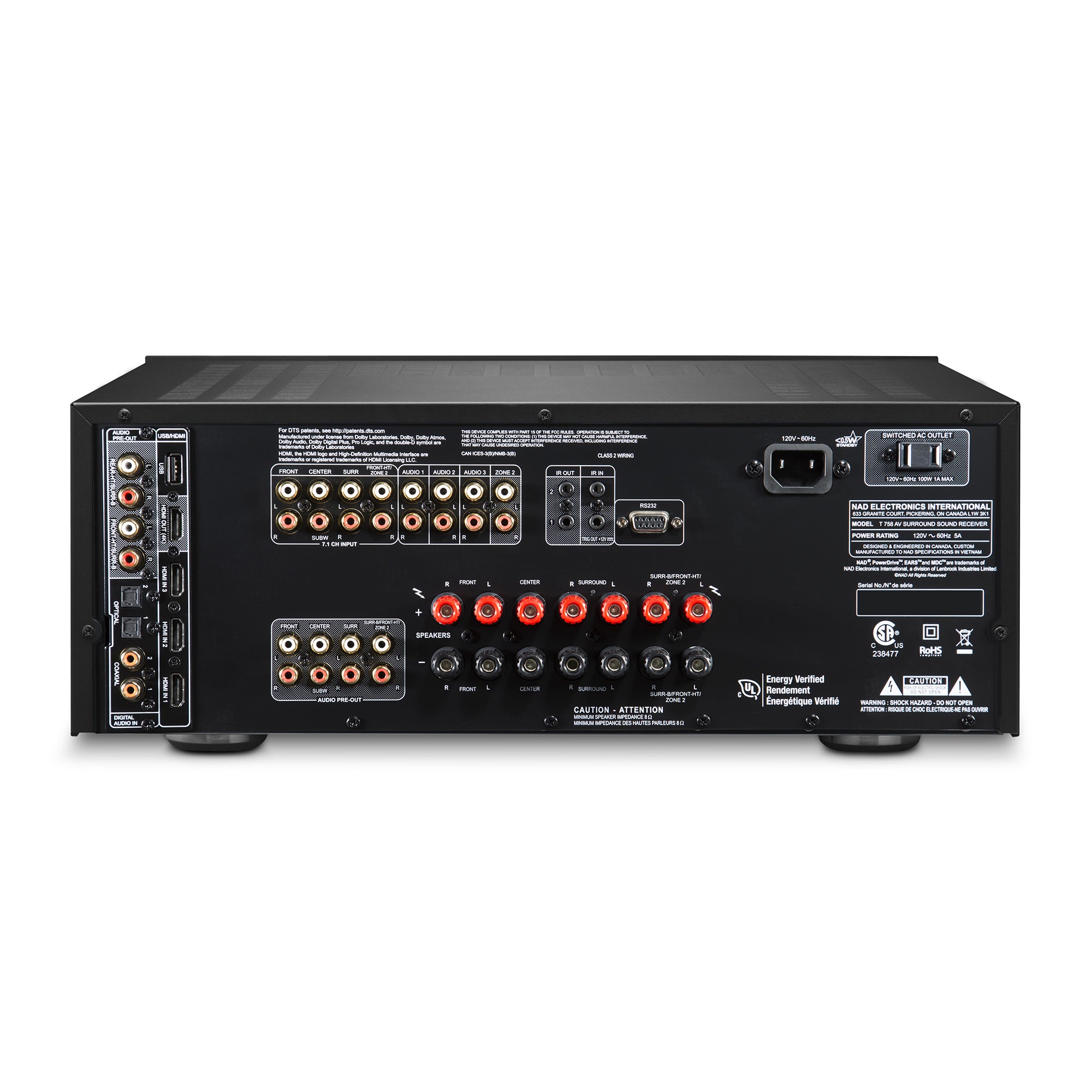T 758 V3i AV Surround Sound Receiver – NAD Electronics